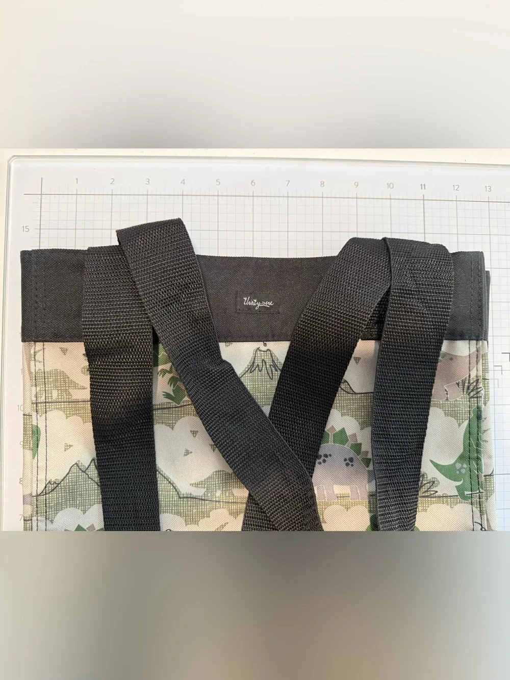 thirty-one Dino Print Tote and Drawstring Backpak Tote NOT Personalized